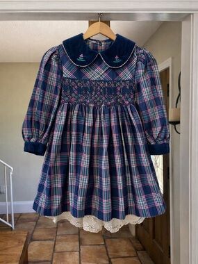 VTG Girls NY Bonnie Jean Floral Dress Size 2T USA Vintage Holiday Dress Formal